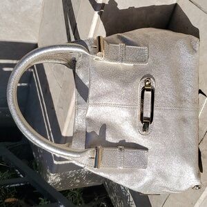 Jimmy Choo Metallic Silver Satchel